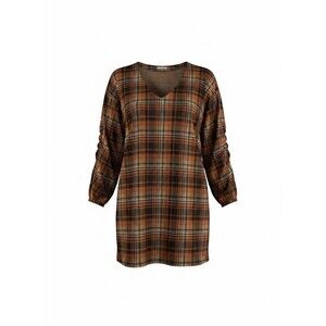 Zara Trafaluc Women's Orange Plaid Tunic Size L